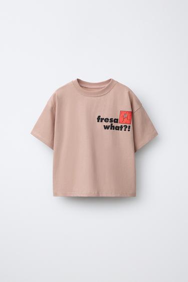 ФУТБОЛКА С ПРИНТОМ «ФРУКТЫ» — ТЕРРАКОТА от Zara