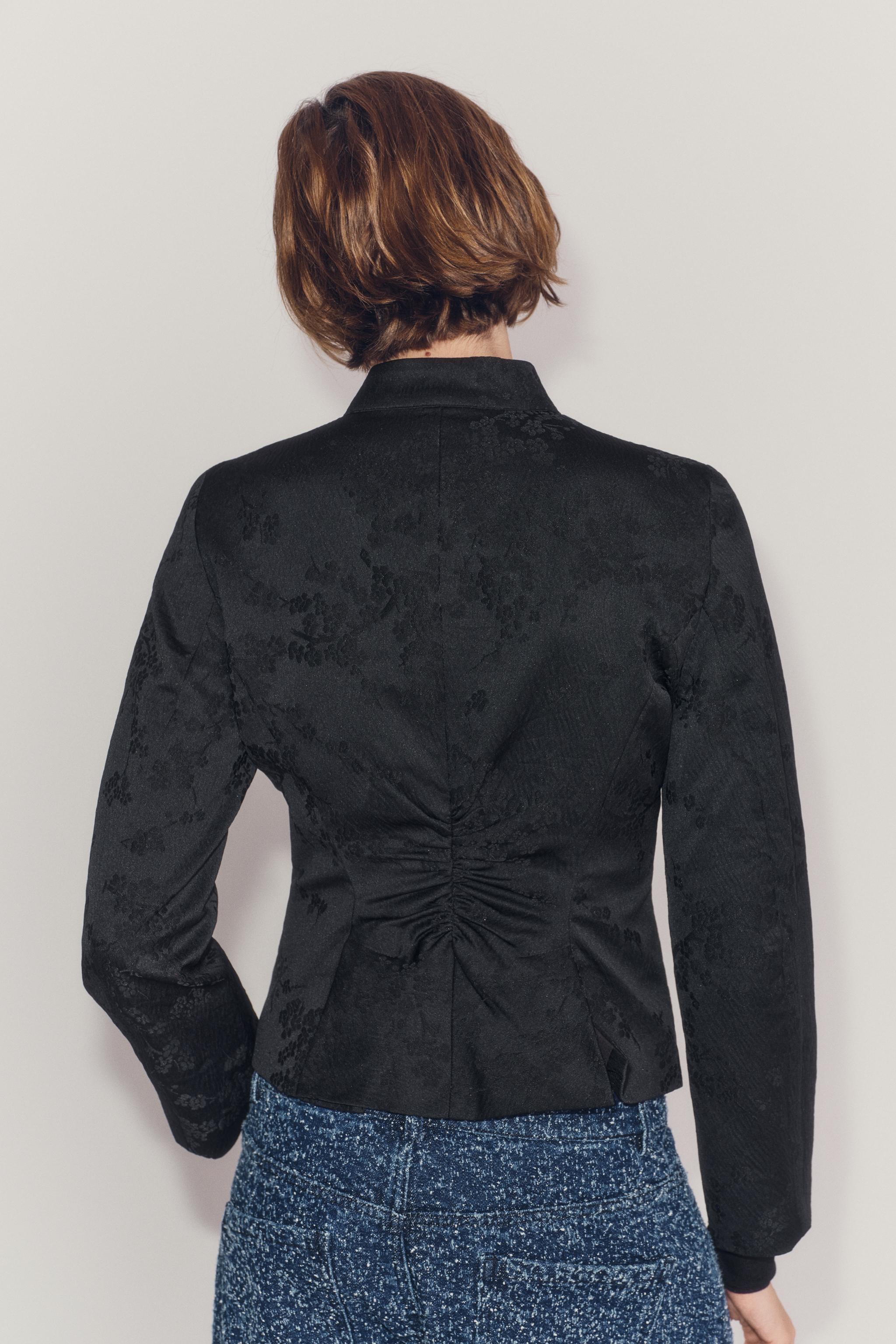 ZW COLLECTION JACQUARD JACKET WITH FROG FASTENINGS