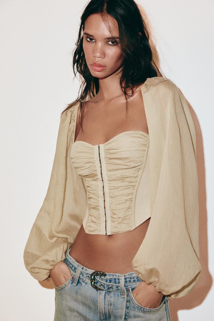 COMBINED CORSETRY-INSPIRED TOP