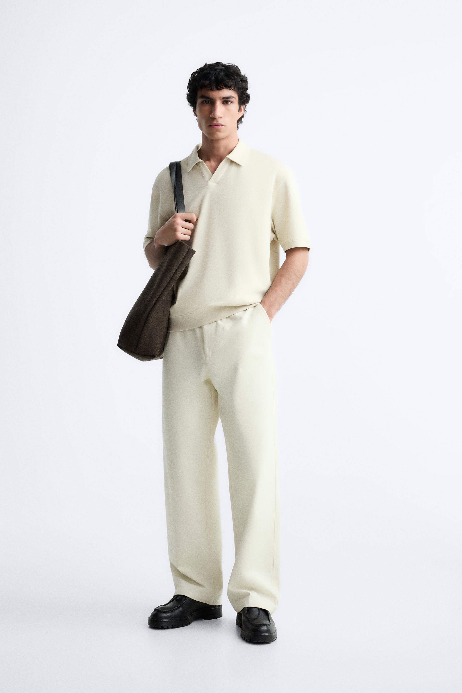 TEXTURED POLO SHIRT - Ecru | ZARA India