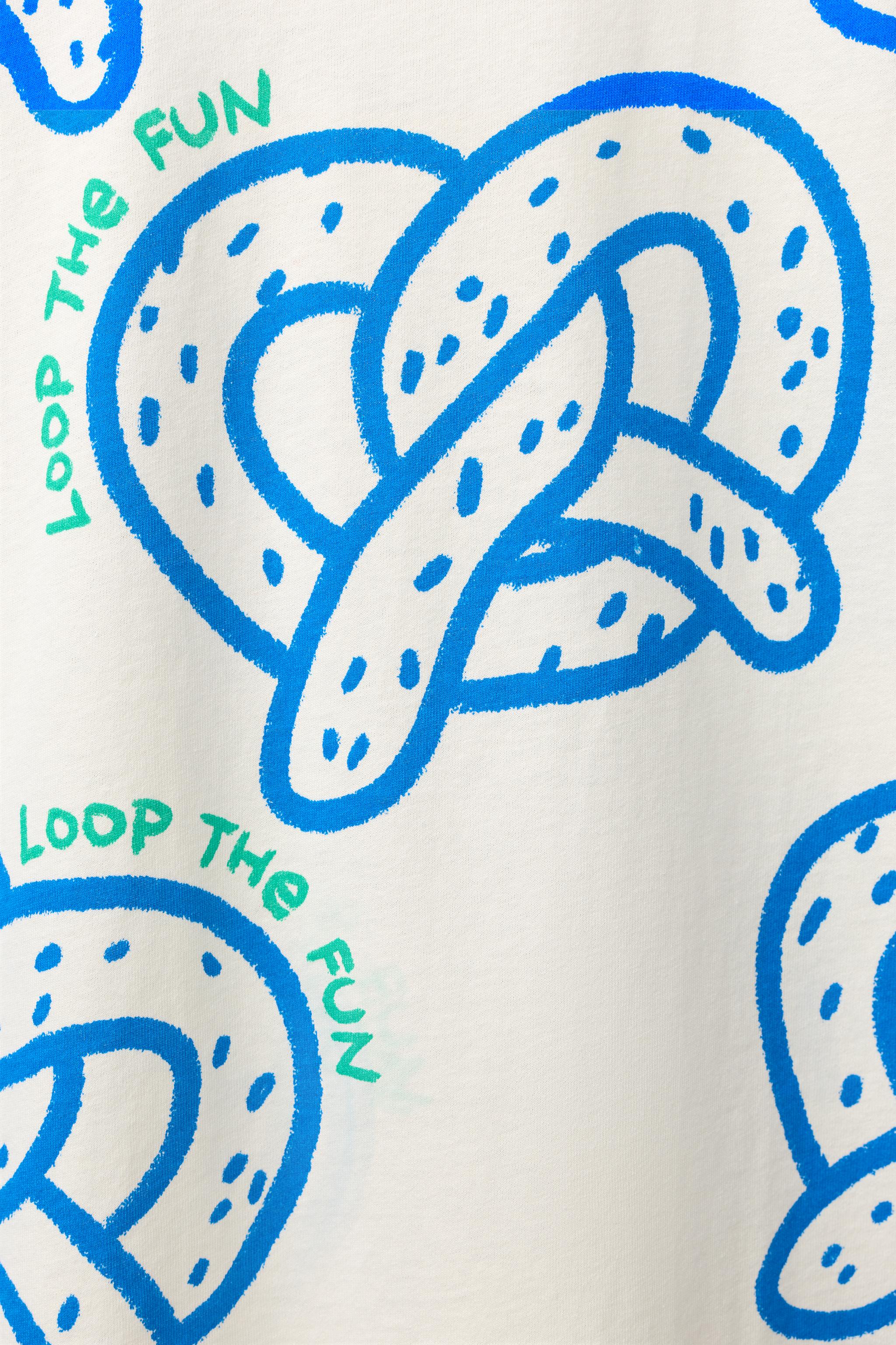 Детские футболки Zara PRETZEL PRINT T-SHIRT — фото 5