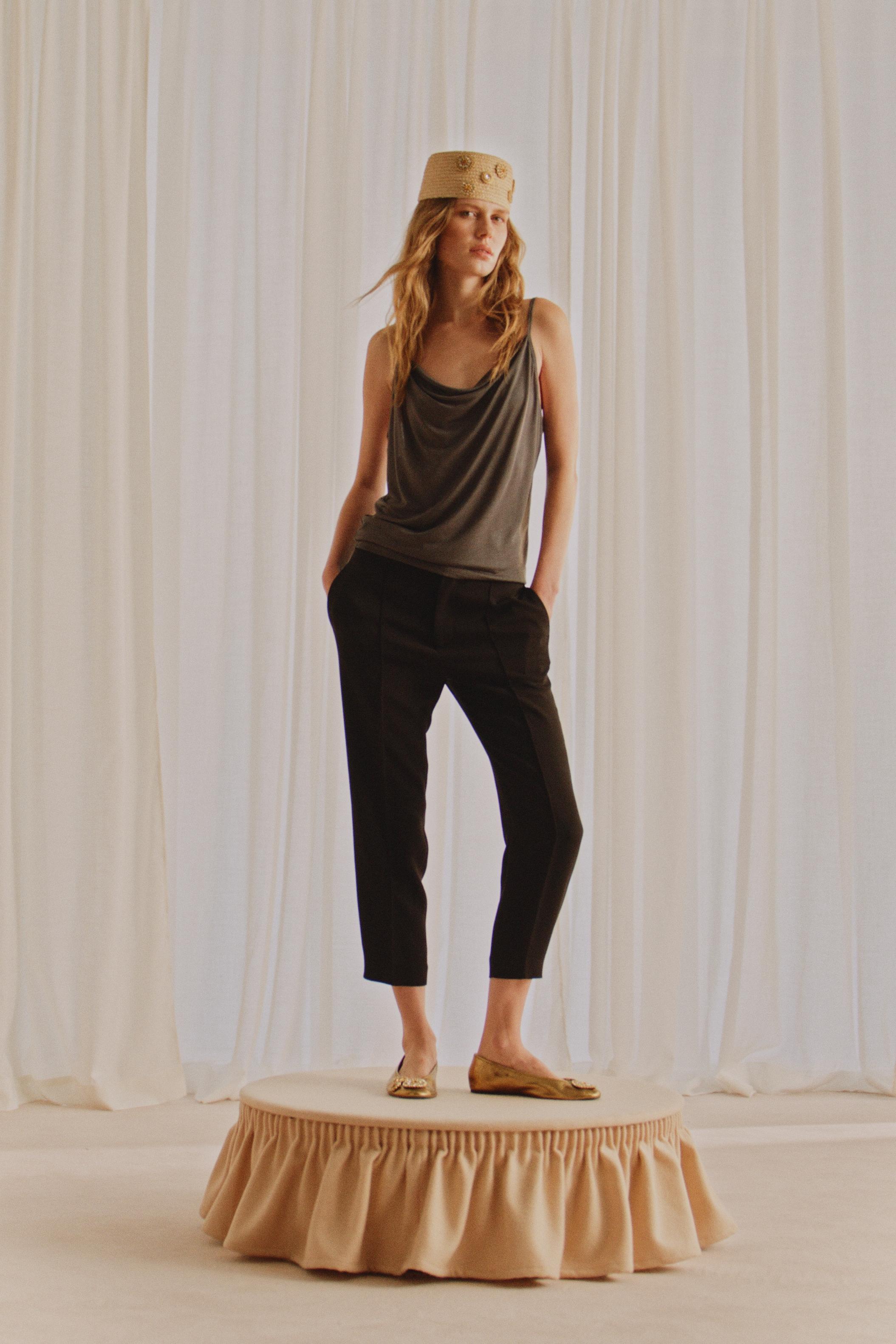 MARISA BERENSON X ZARA CAPRI PANTS — Black
