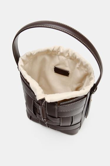 SAC BANDOULIÈRE TRESSÉ - Marron de Zara - Image 4