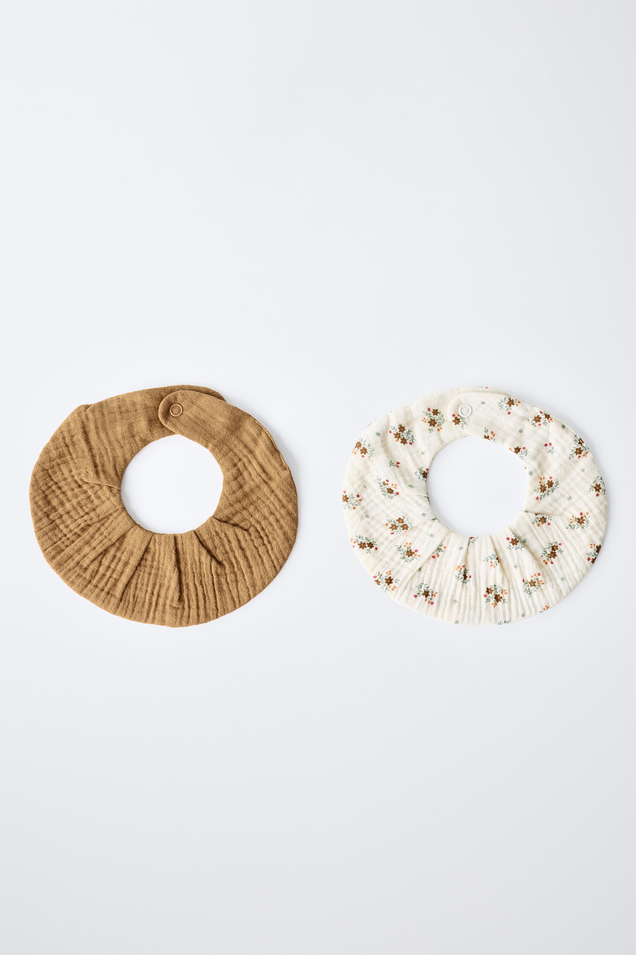Zara FLORAL AND SOLID TEXTURE COLLAR TWO-PACK — фото 4