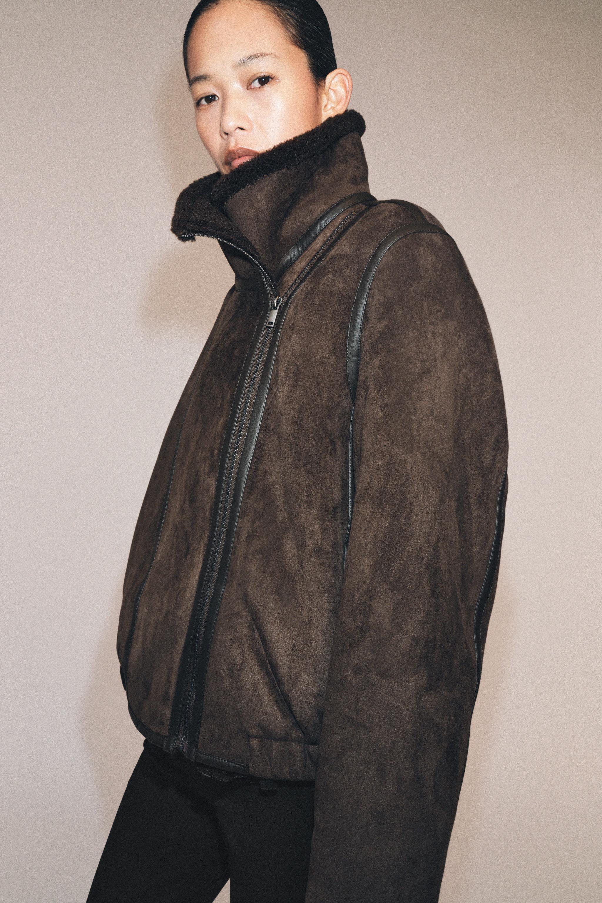 VESTE DOUBLE FACE EFFET FOURRURE ZW COLLECTION