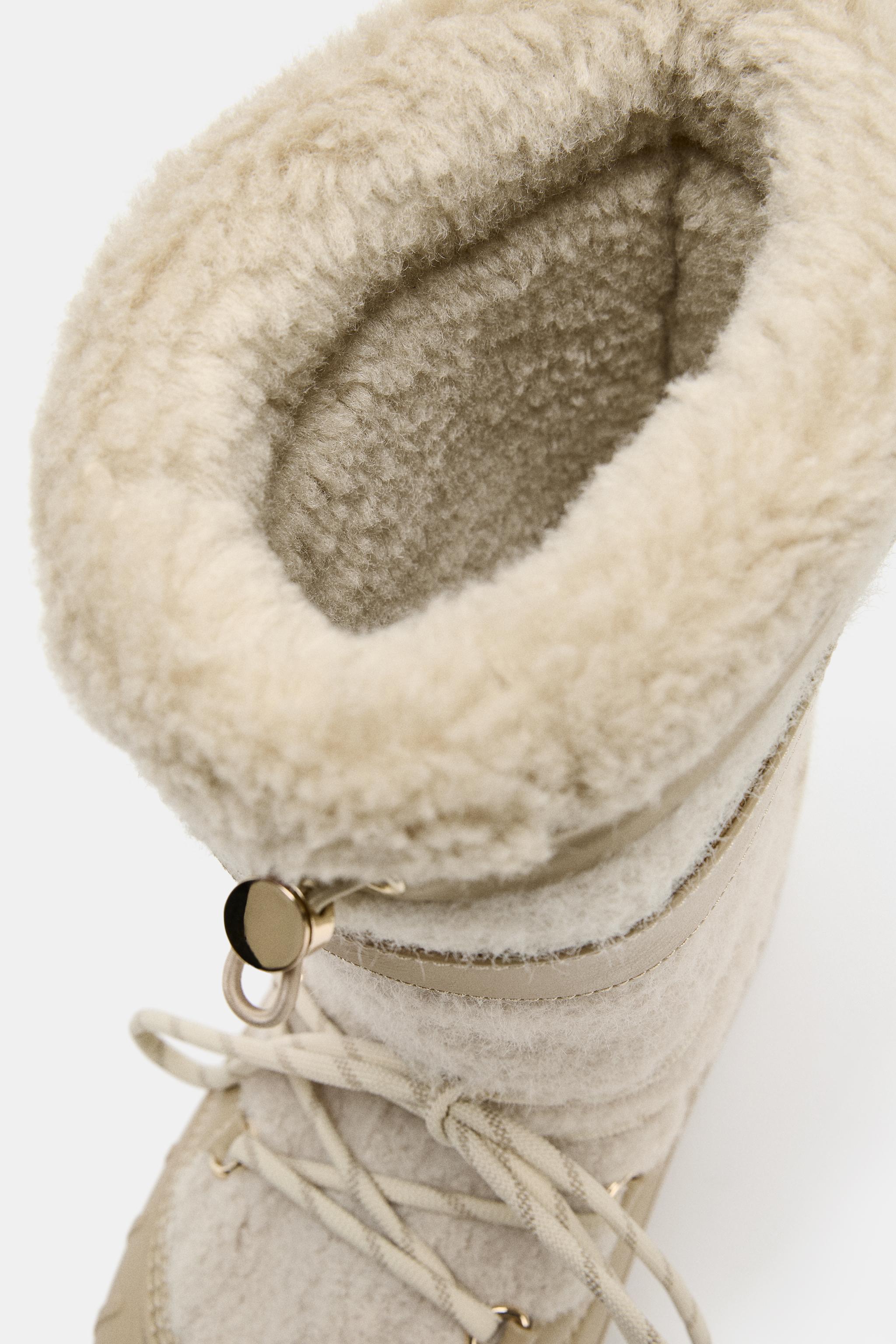 SHEARLING EFFECT ANKLE BOOTS SKI COLLECTION