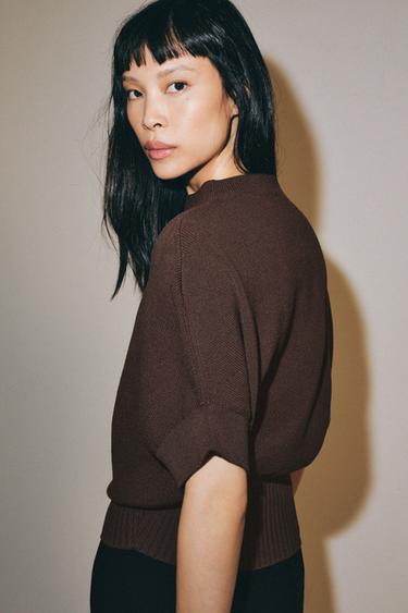 TOP EN MAILLE CINTRE - Marron de Zara - Image 2