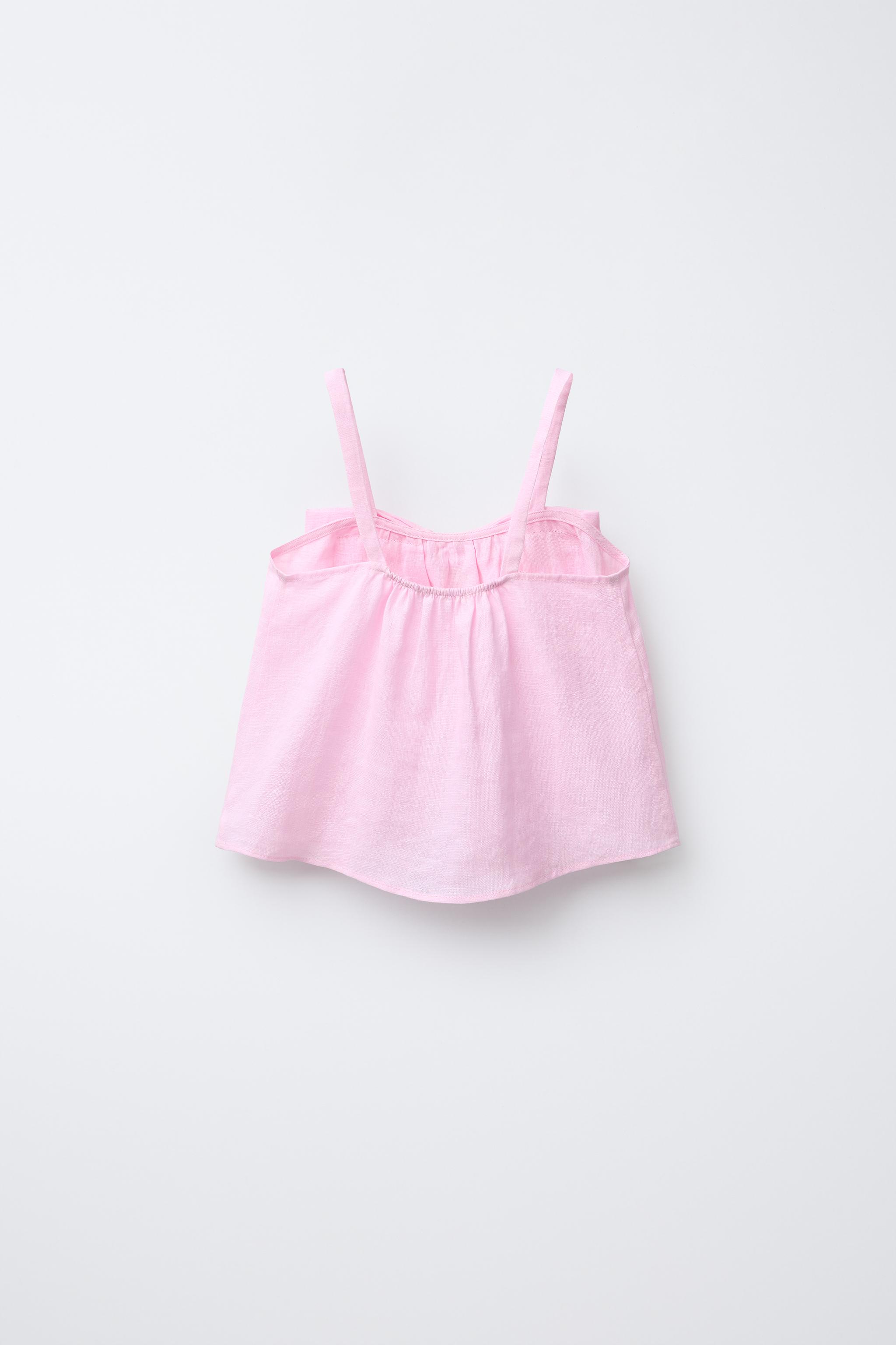100% LINEN BOW TOP