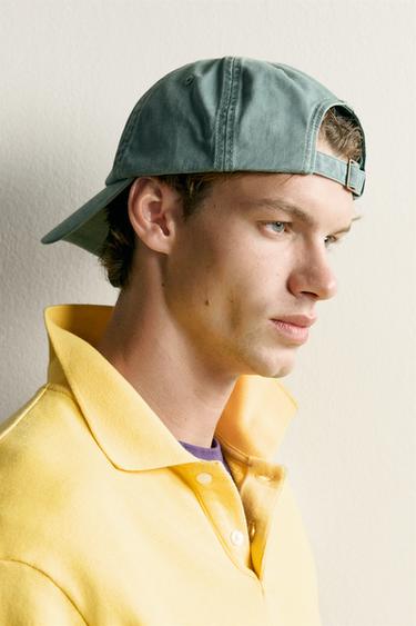 GORRA ALGODÓN LAVADO - Verde de Zara - Imagen 0