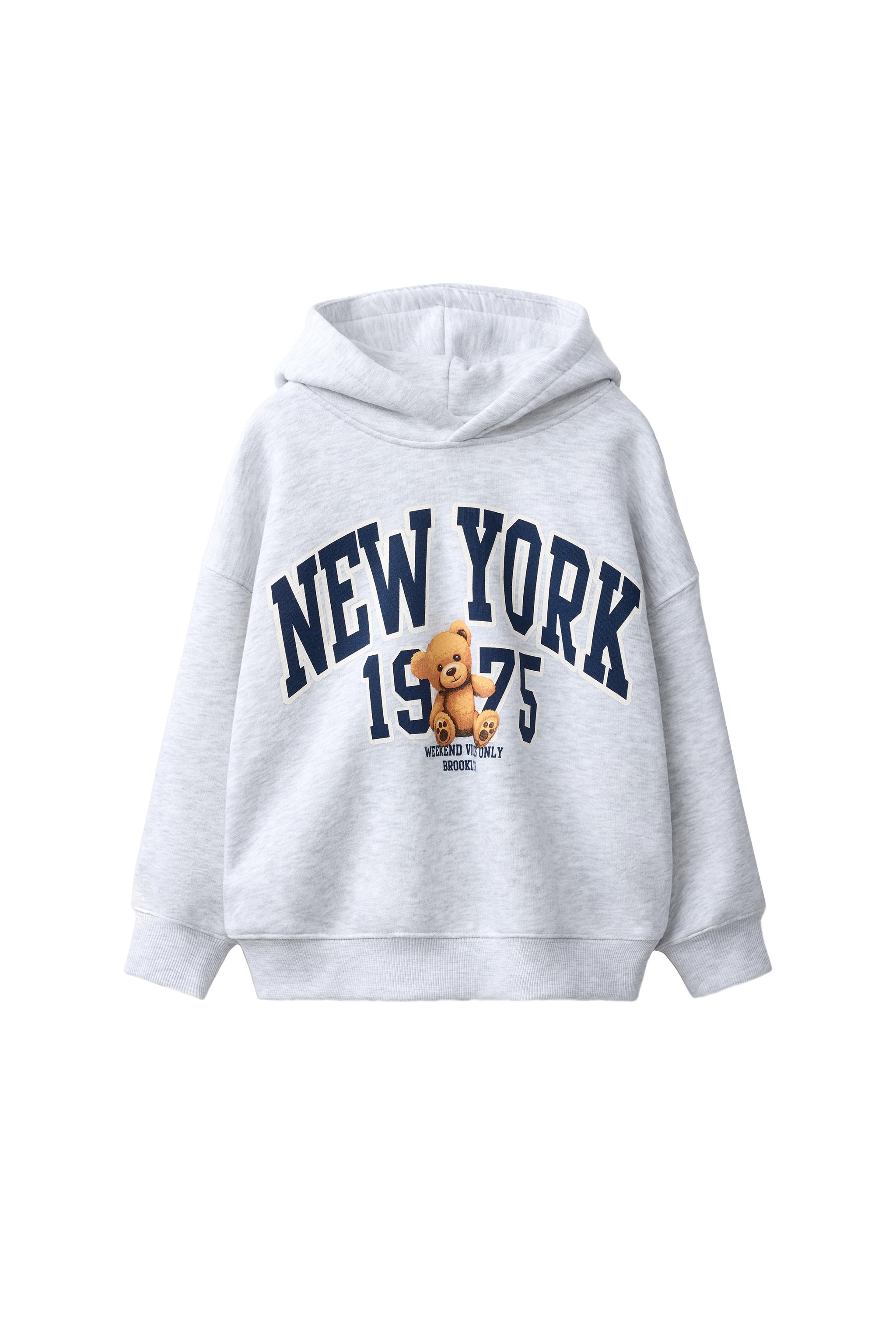 クマプリント フーディ - グレーマール | ZARA Japan / 日本