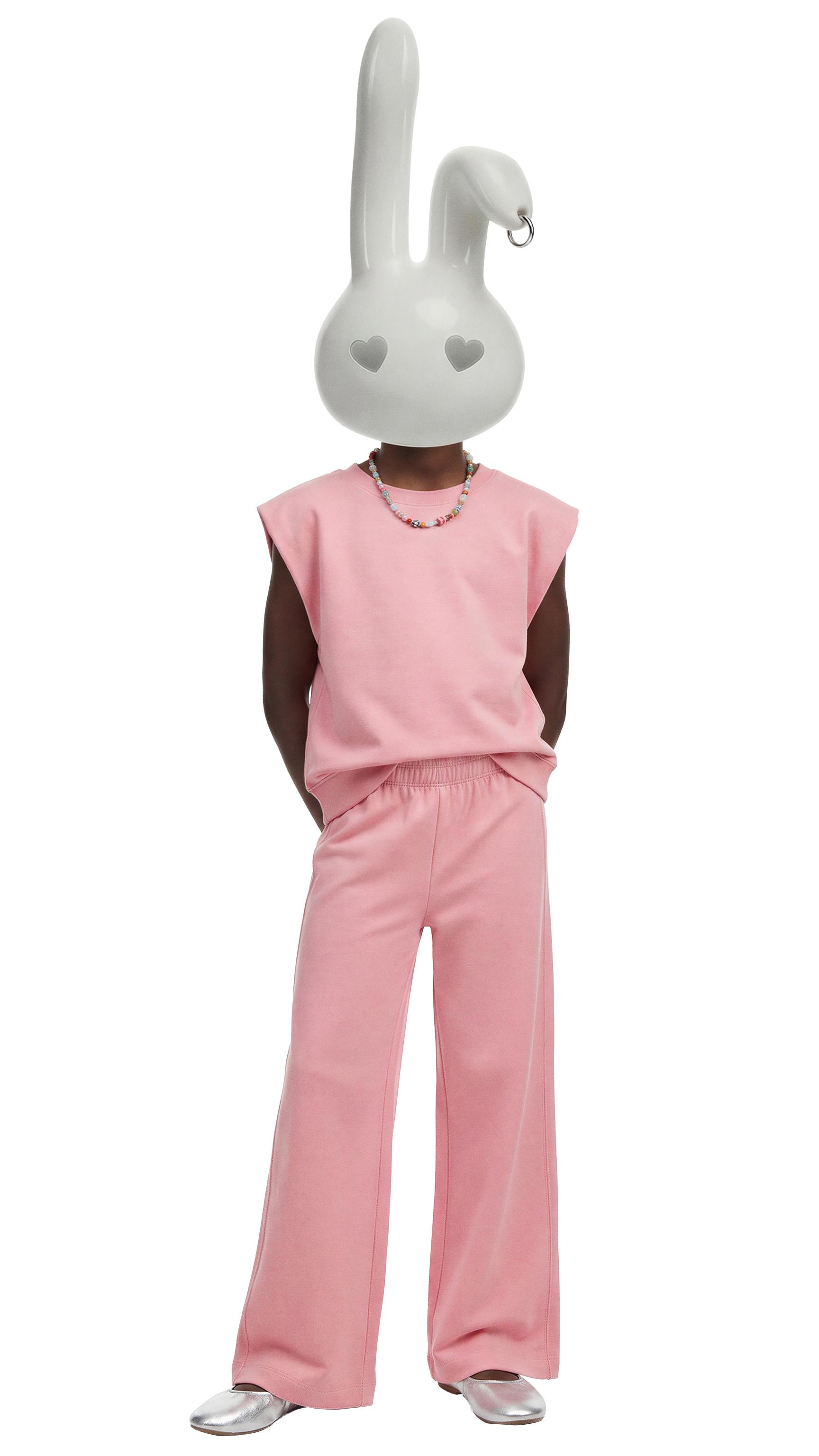 HEAVYWEIGHT WIDE LEG PANTS — Pink