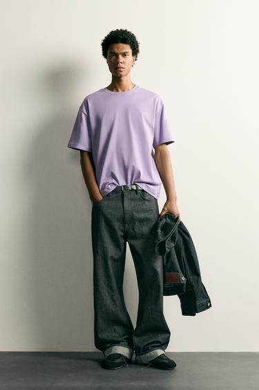 БАЗОВА ФУТБОЛКА HEAVYWEIGHT /03 - Dusty purple Zara