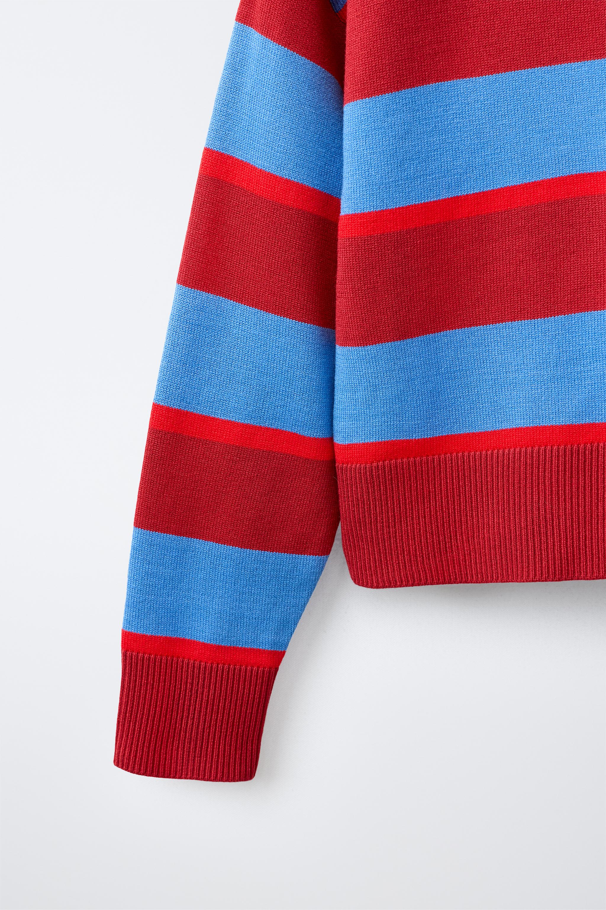 PULL EN MAILLE POLO À RAYURES