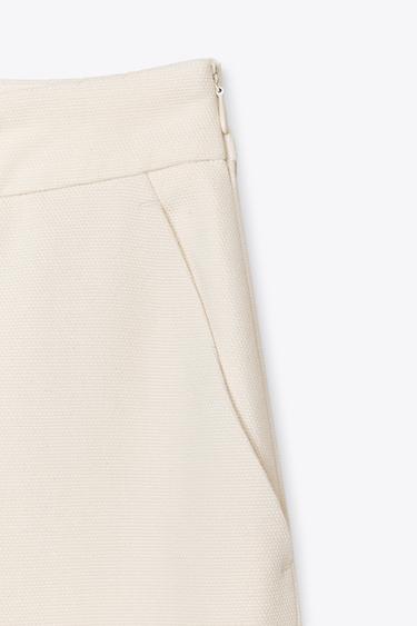 HIGH-WAIST SEAMED TROUSERS - Ecru by Zara - Image 4