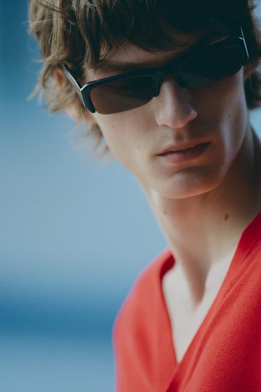 LUNETTES DE SOLEIL RECTANGULAIRES - Marron de Zara