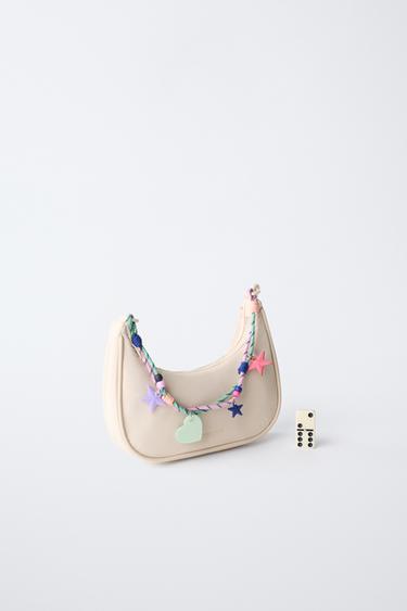SHOULDER BAG WITH CHARM - Ecru White by Zara - Image 5