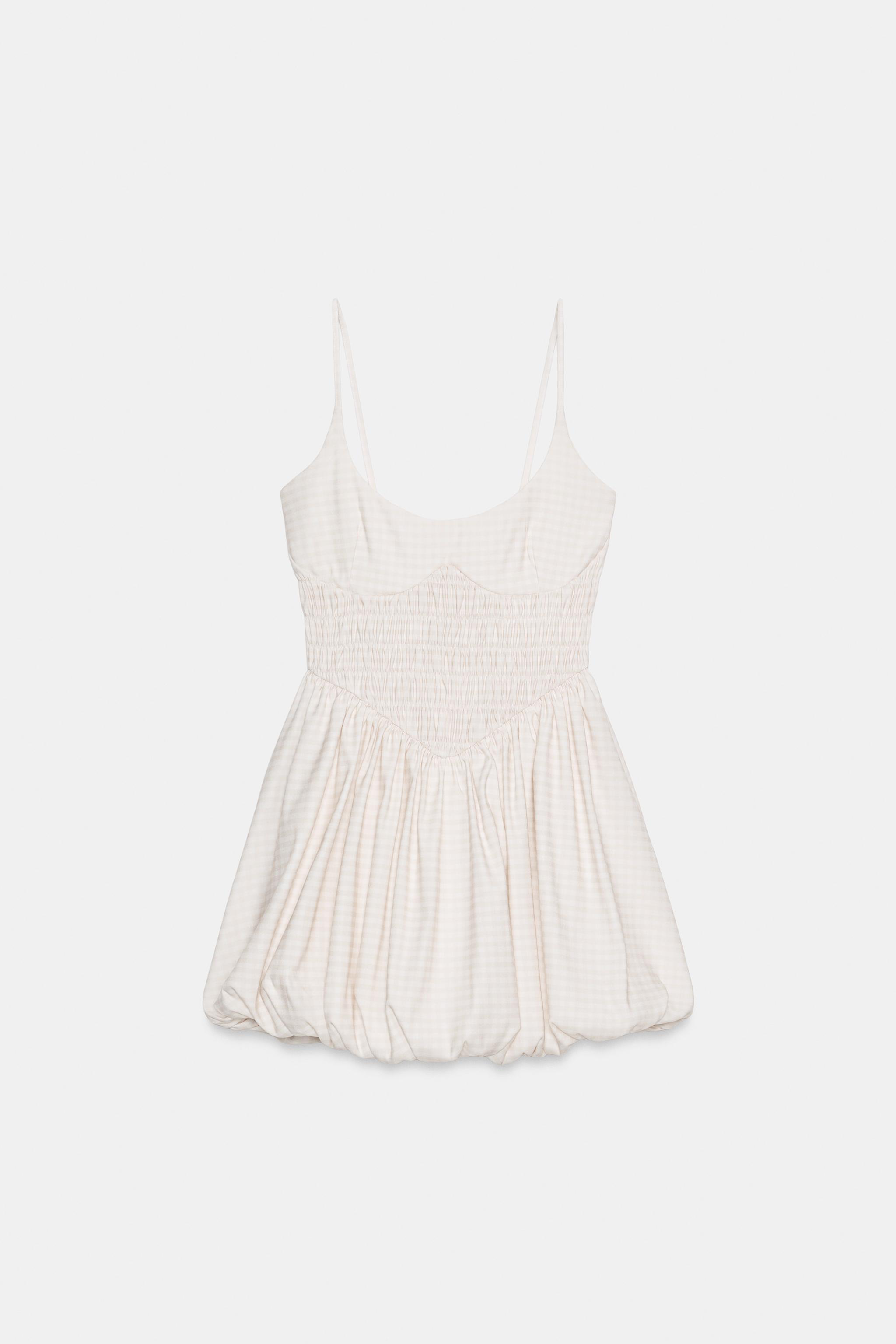 ROBE COURTE BALLON À CARREAUX VICHY