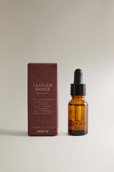 (15 ML) LEATHER AMBER ESSENTIAL OIL - Black by Zara