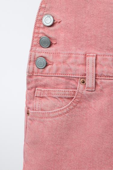 PATCH PINAFORE DRESS - salmon pink by Zara - Image 3