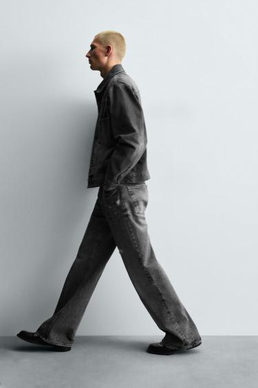 JEAN WIDE FLARE FIT - Gris de Zara - Image 5