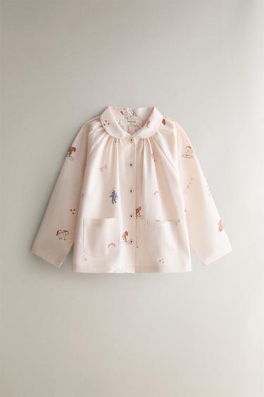 PYJAMA ENFANT FLANELLE LICORNES - Rose de Zara - Image 1