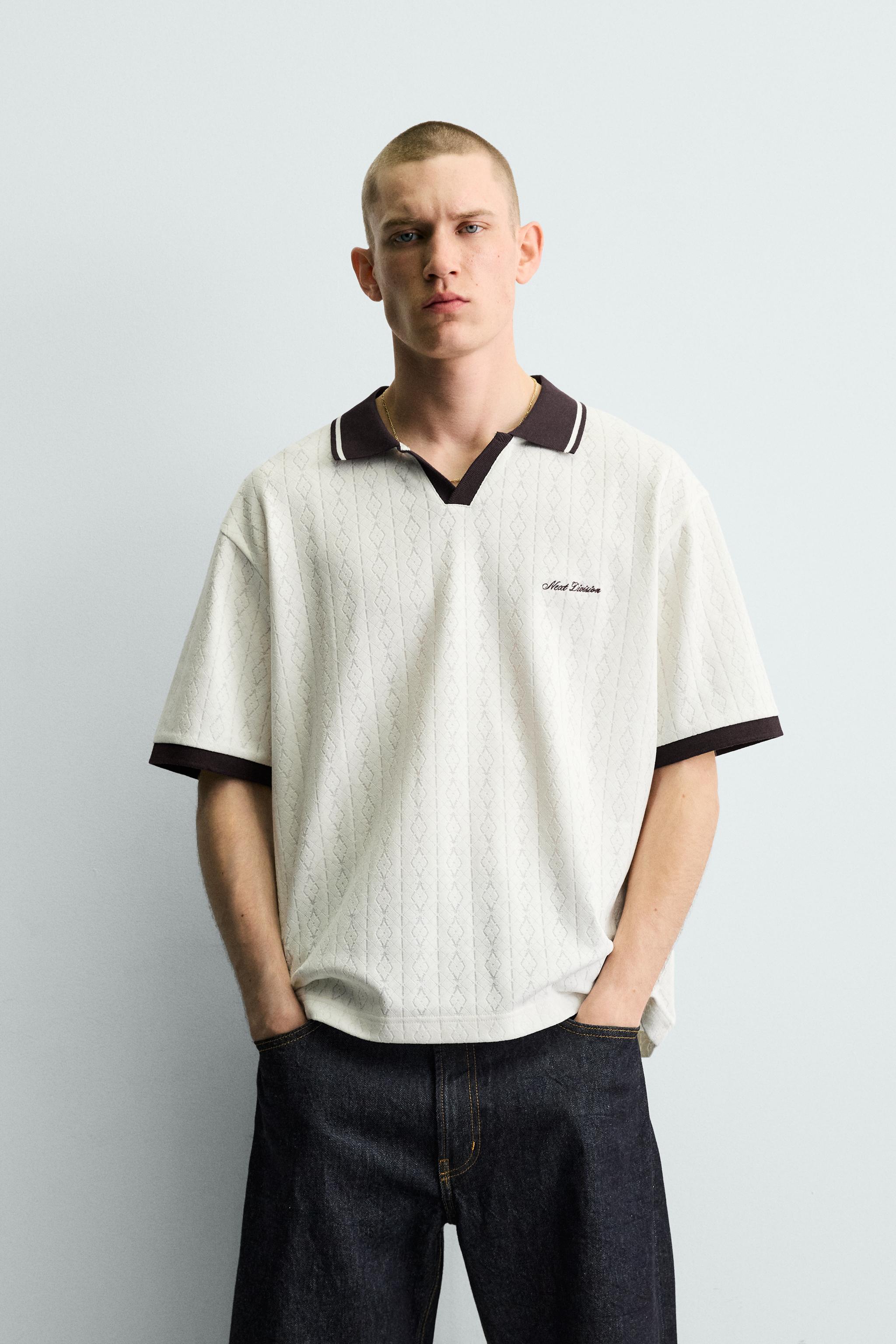 POLO JACQUARD VERTICAL BRODÉ
