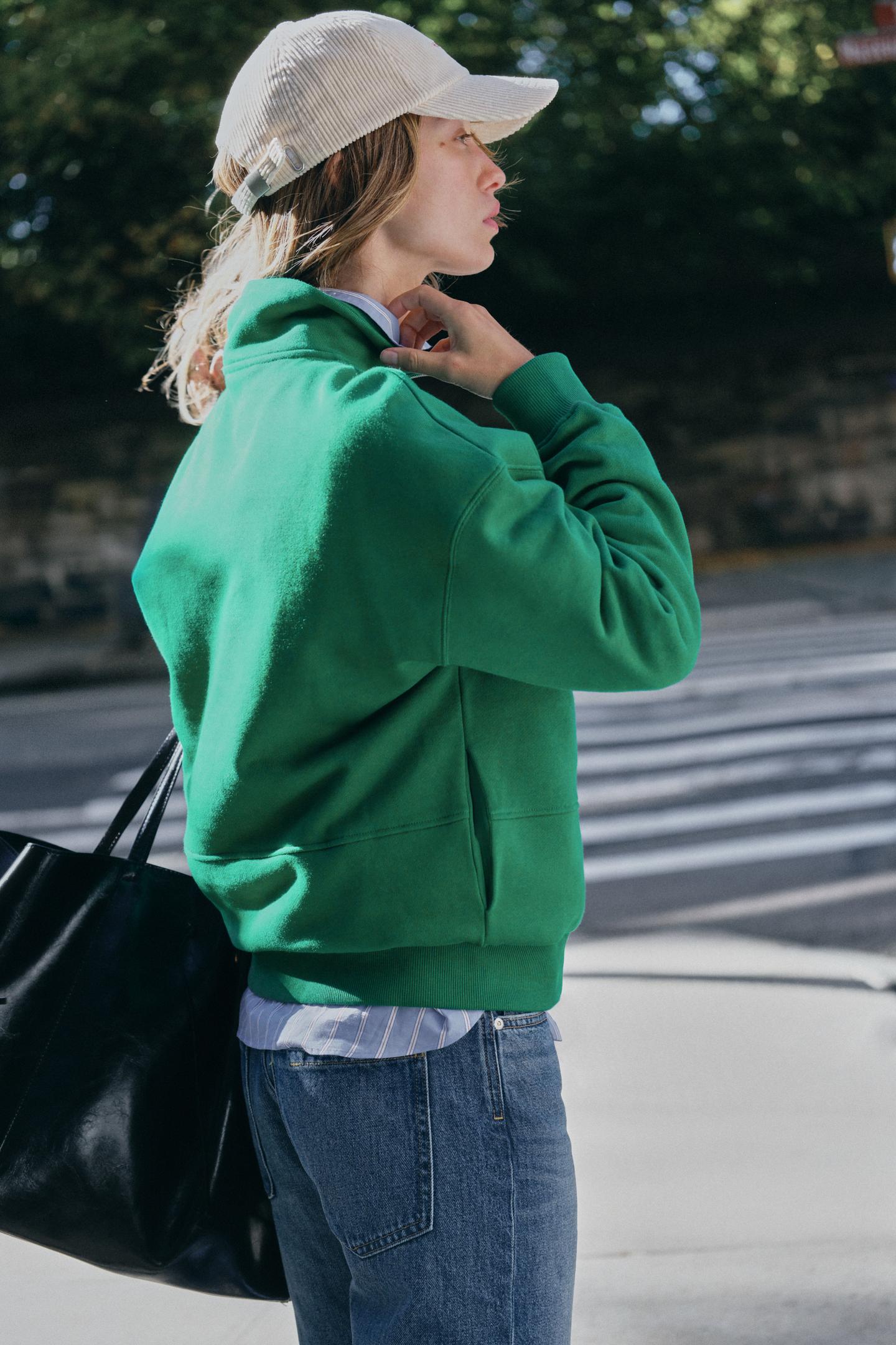 Женская толстовка Zara Label, цвет: Зелёный — фото 4