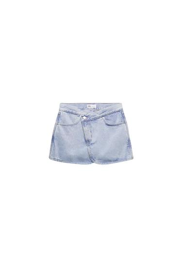 ASYMMETRIC DENIM SKORT