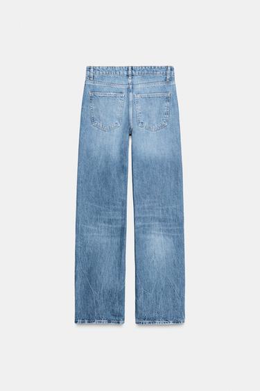 JEANS TRF WIDE LEG TAILLE HAUTE - Bleu de Zara - Image 6