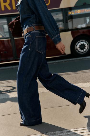 JEANS Z1975 STRAIGHT HIGH-WAIST - Mid-blue by Zara - Image 2