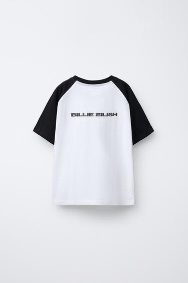 BILLIE EILISH © PRINT T-SHIRT - Black / White by Zara - Image 1
