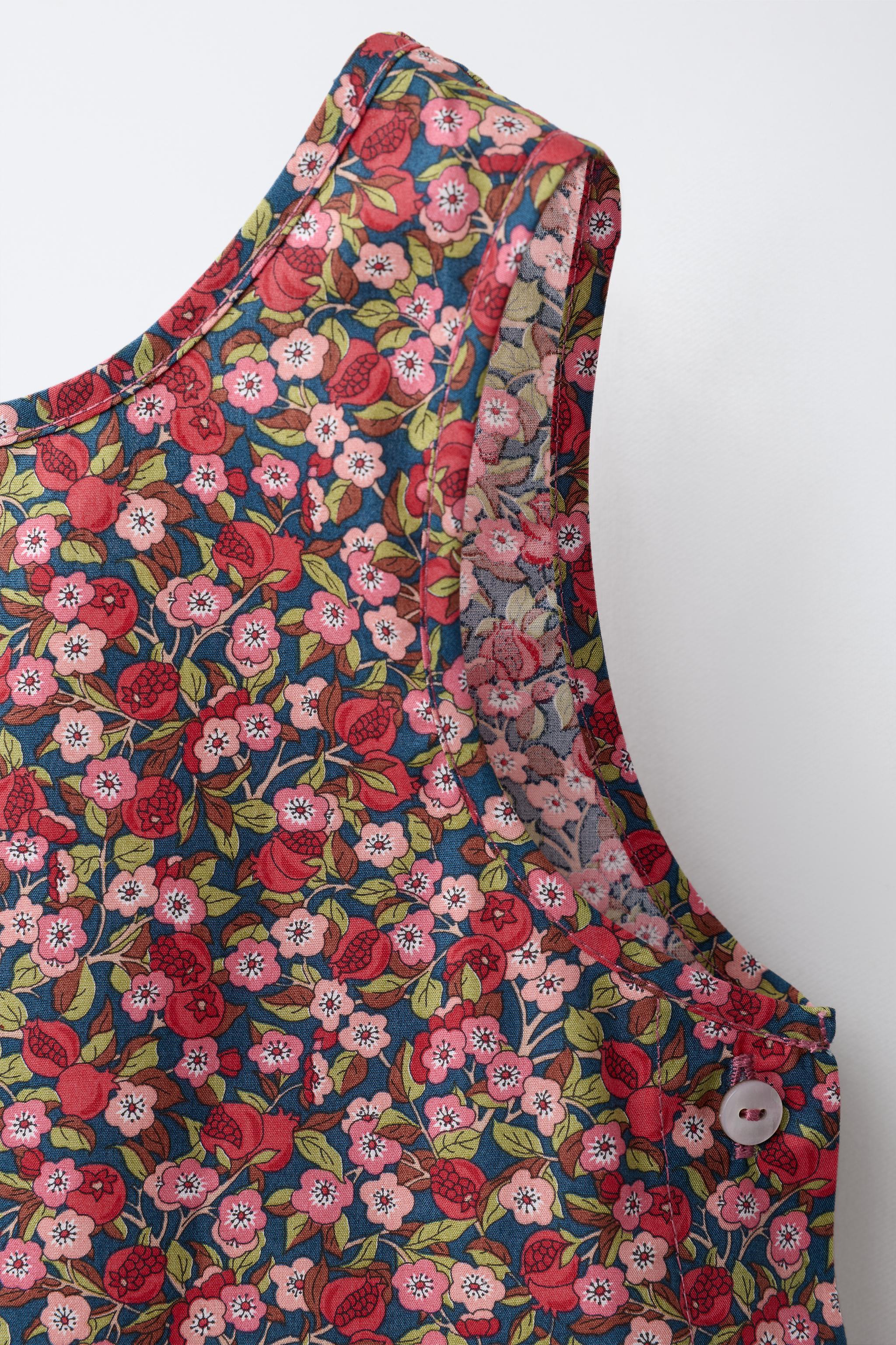 Детские рубашки Zara FLORAL PRINT LIBERTY FABRIC TOP — фото 3