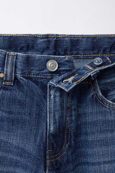LOOSE FIT JEANS WITH SELVEDGE TURN-UP HEM - Blue by Zara - Image 2