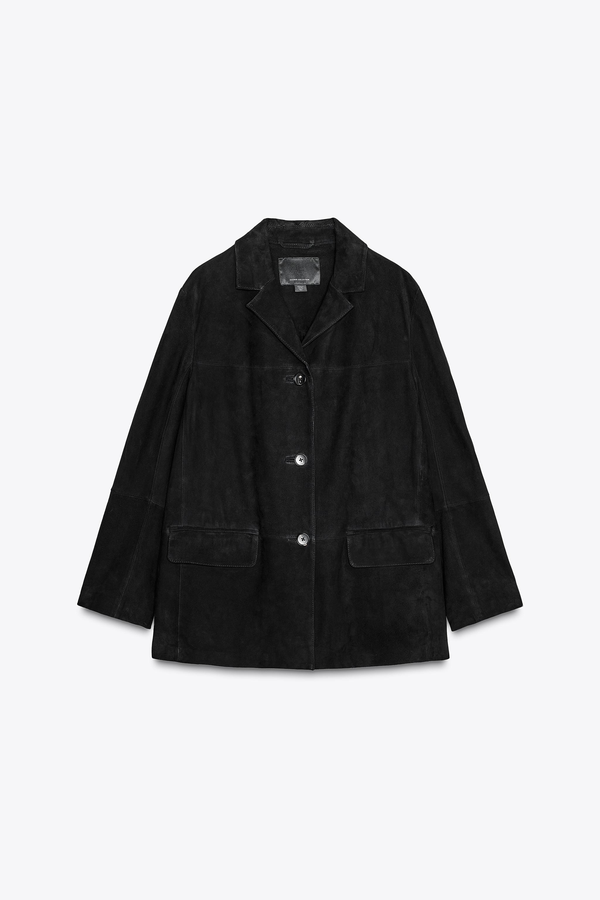新品ZARA ZW COLLECTION レザー スエード ジャケット Sサイズ ZW COLLECTION LIMITED EDITION スエードレザーオーバーサイズ