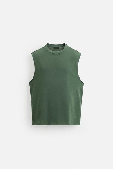 DÉBARDEUR EN MAILLE - Verdâtre de Zara