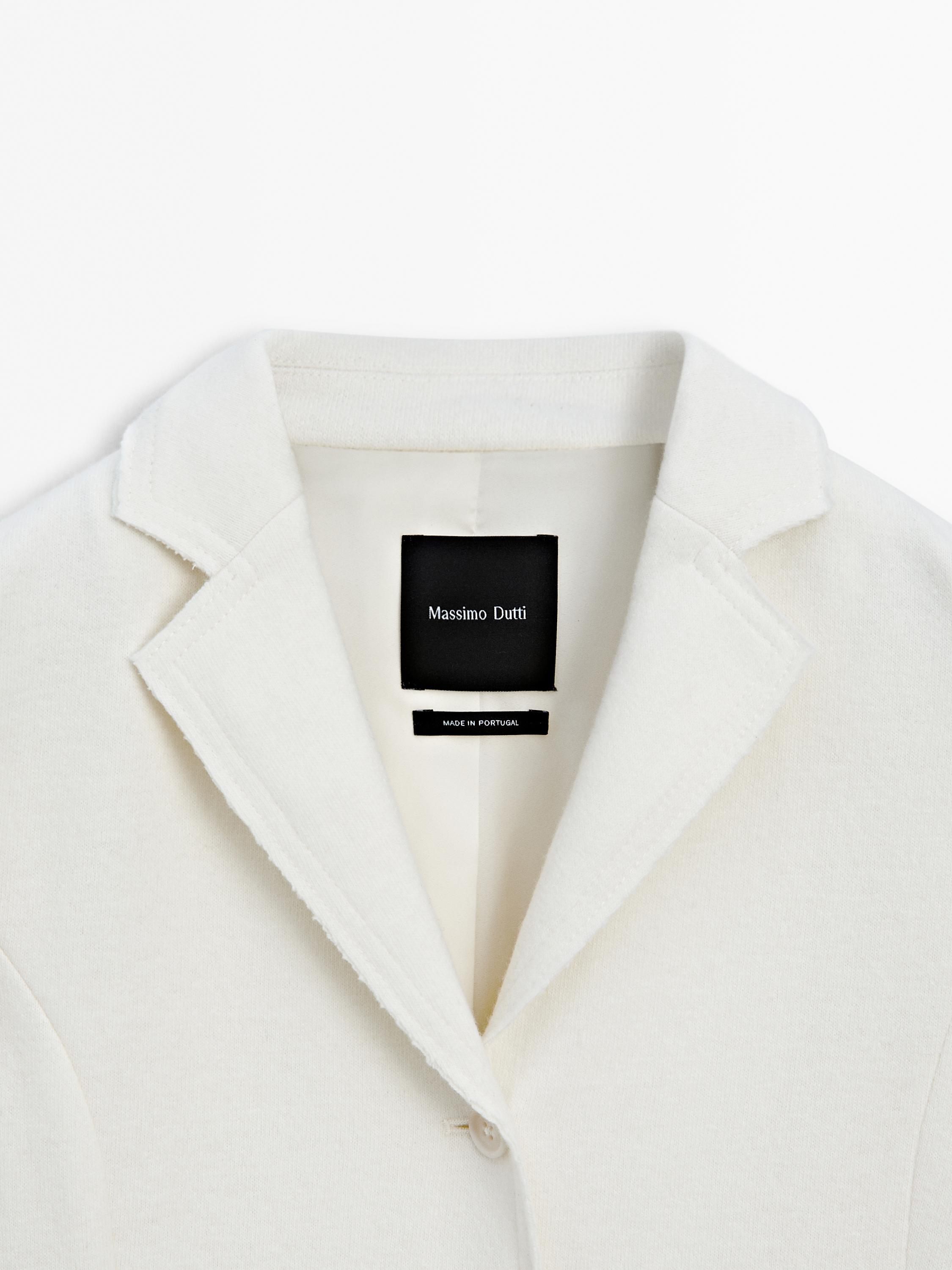 Blazer fin en laine mélangée