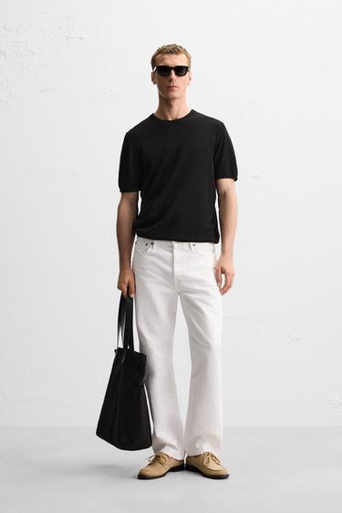 ТРИКОТАЖНА ФУТБОЛКА СТАНДАРТНОГО КРОЮ - Чорний Zara