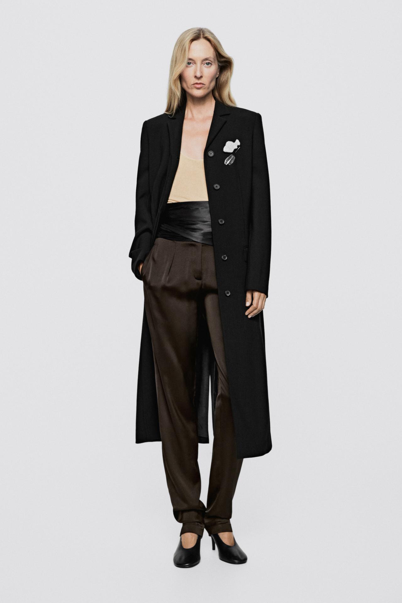 Satin slim fit pants - LIMITED EDITION — Dark brown