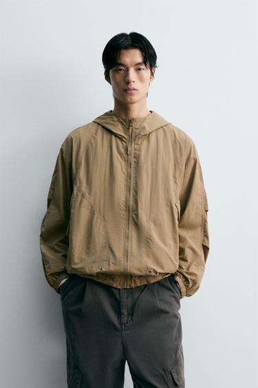 후드 기능성 점퍼 - Zara 베이지