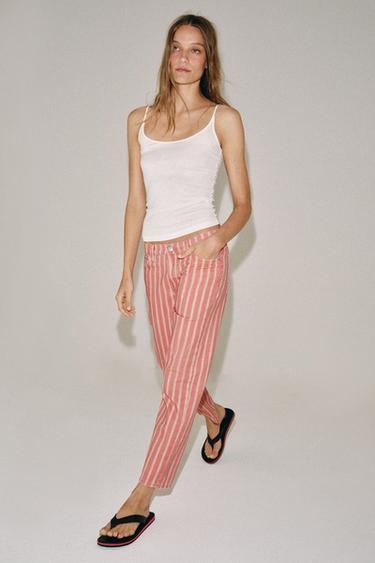 JEAN ZW COLLECTION SLIM TAILLE NORMALE RAYURES - Corail de Zara - Image 3