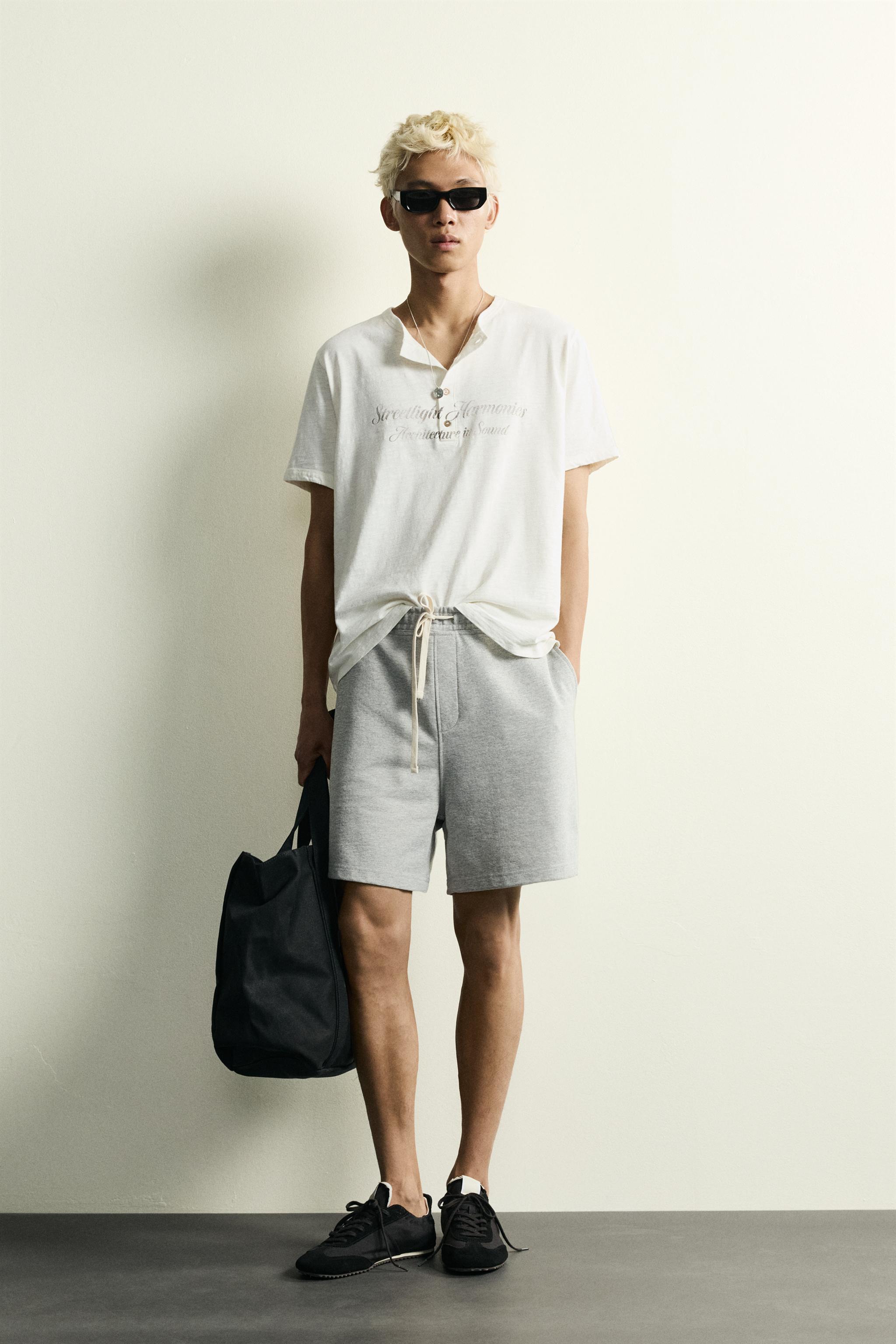 WASHED HENLEY T-SHIRT