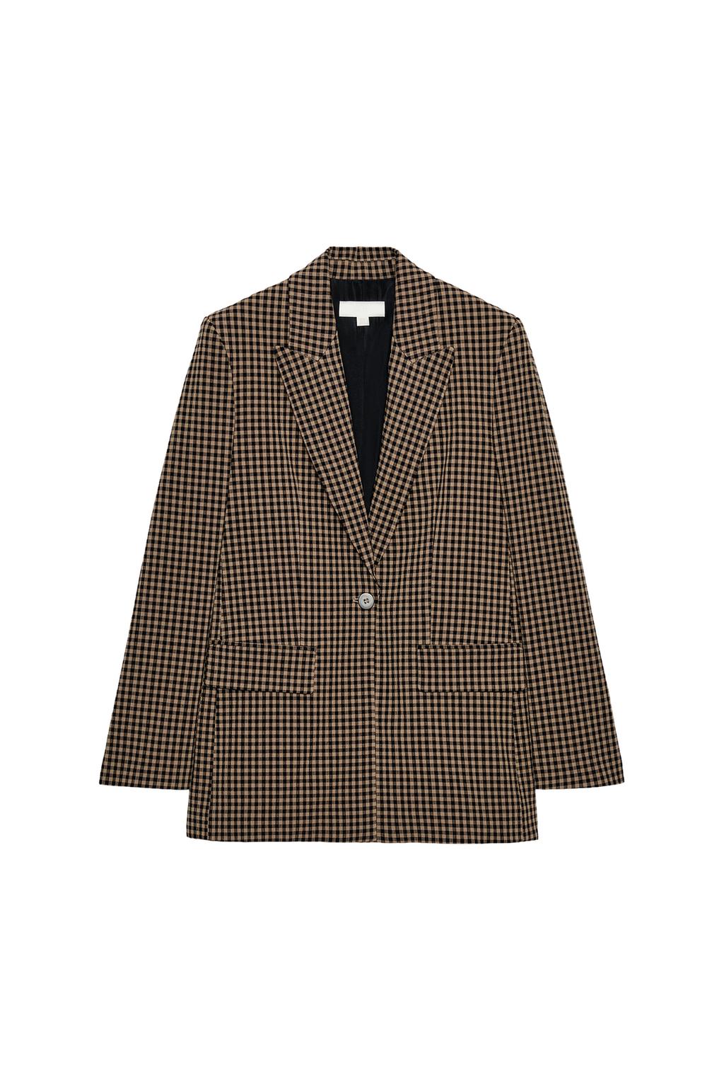 OVERSIZED GINGHAM BLAZER - image 3