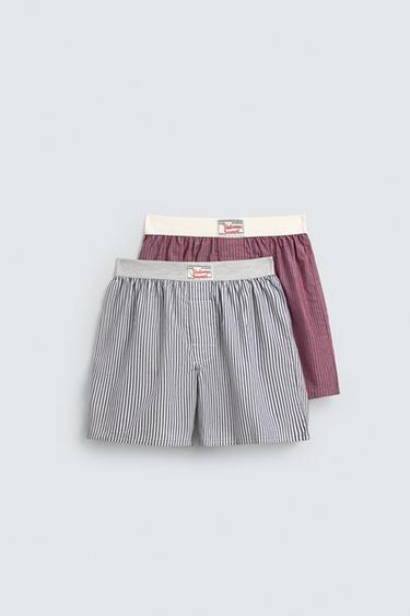 2-PACK OF COMBINED POPLIN BOXERS - various by Zara