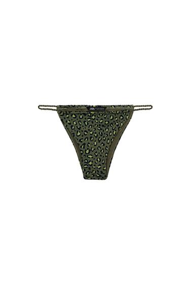 Zara ANIMAL PRINT BIKINI BOTTOMS - Leopard
