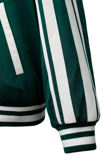QUILTED VARSITY BOMBER JACKET WITH DETACHABLE HOODIE - Green by Zara