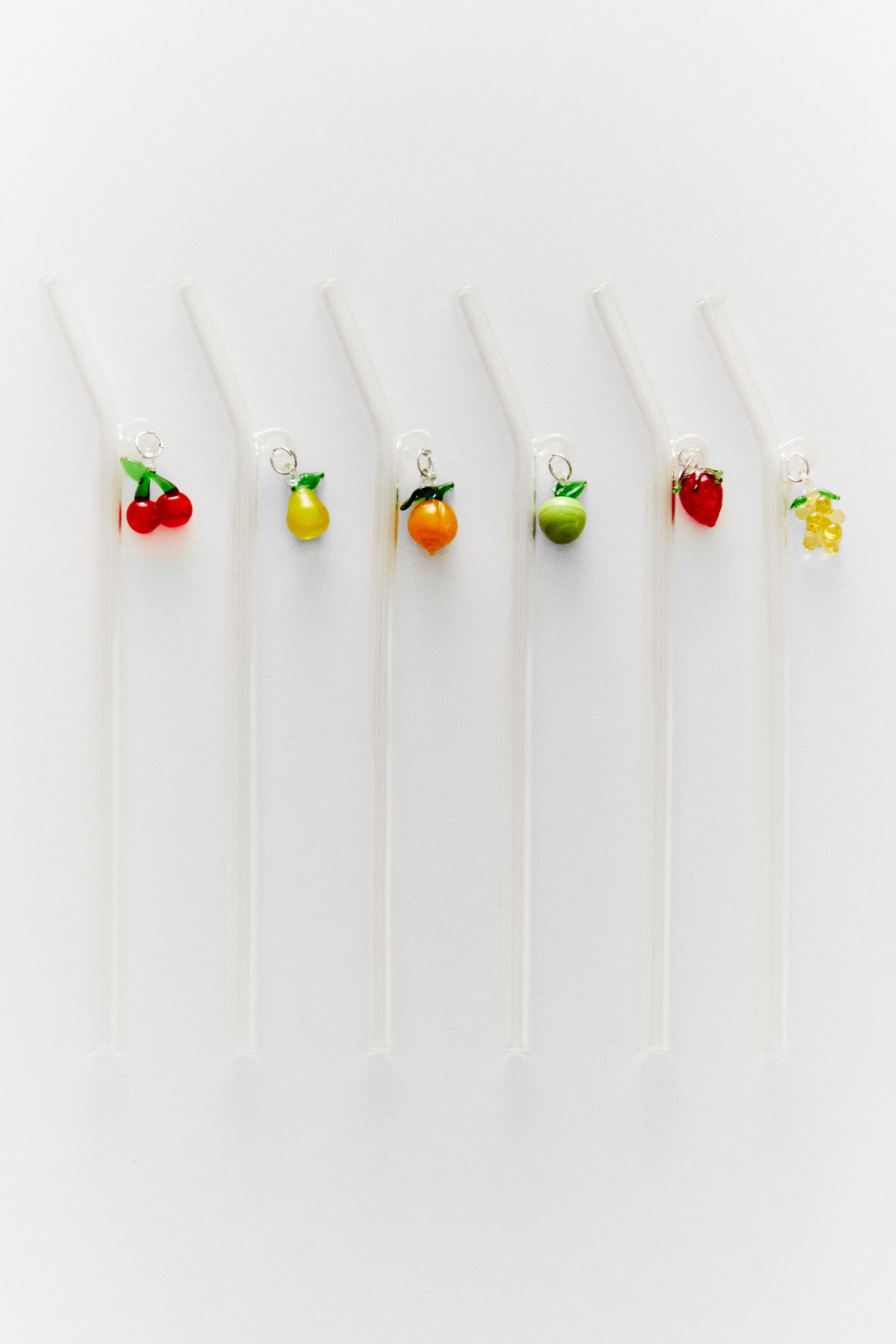 Zara BOROSILICATE FRUIT STRAW PACK (PACK OF 6) — фото 5