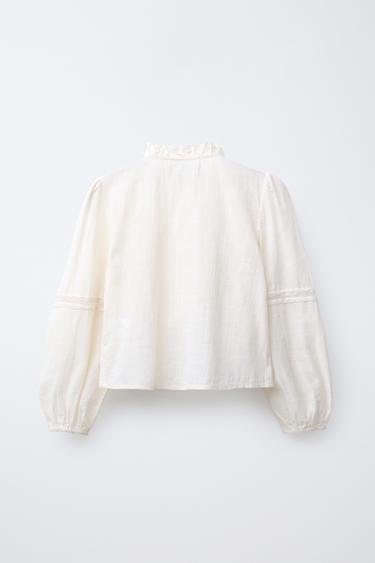 CHEMISE ROMANTIQUE EN DENTELLE - Écru de Zara - Image 1
