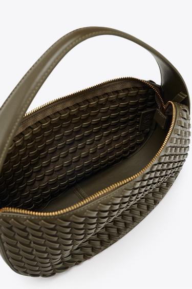WOVEN-EFFECT HANDBAG - Green de Zara - Image 6