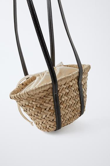 MINI RAFFIA-EFFECT BASKET BAG - Ecru White by Zara - Image 4