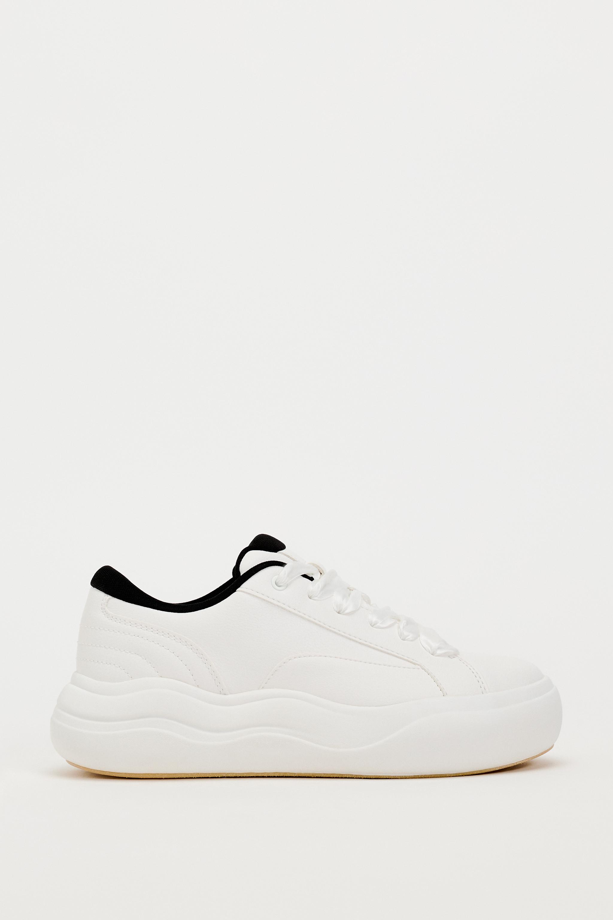 White 2024 plimsolls zara